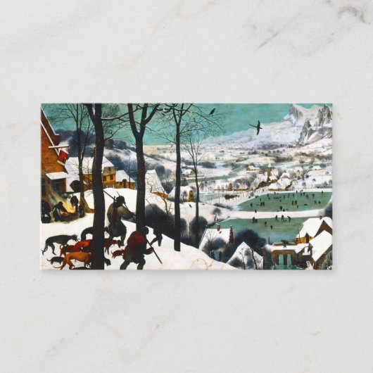 Jagers in het Sneeuwlandschap Pieter Bruegel Informatiekaartje (Voorkant)