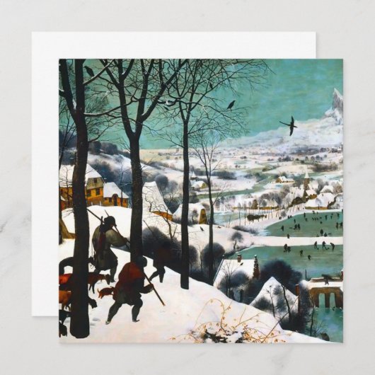 Jagers in het Sneeuwlandschap Pieter Bruegel Kaart (Voorkant / Achterkant)