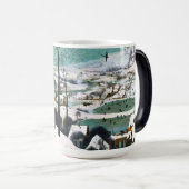 Jagers in het Sneeuwlandschap Pieter Bruegel Magische Mok (Voorkant rechts)