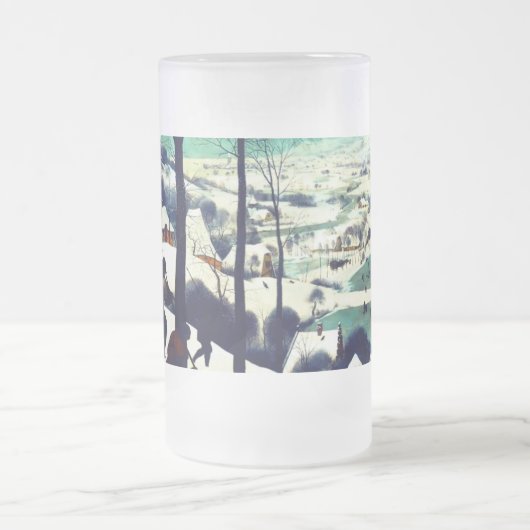 Jagers in het Sneeuwlandschap Pieter Bruegel Matglas Bierpul (Center)