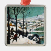 Jagers in het Sneeuwlandschap Pieter Bruegel Metalen Ornament (Voorkant)
