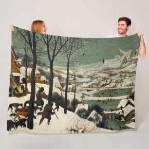 Jagers op de sneeuw (door Pieter Bruegel de Oudere Fleece Deken