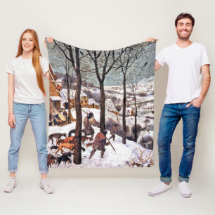 Jagers op de sneeuw, Pieter Bruegel en Ouderen Fleece Deken