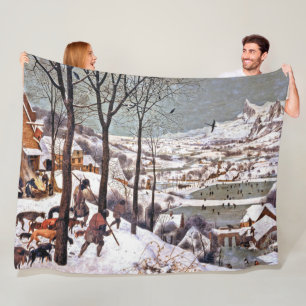 Jagers op de sneeuw, Pieter Bruegel en Ouderen Fleece Deken