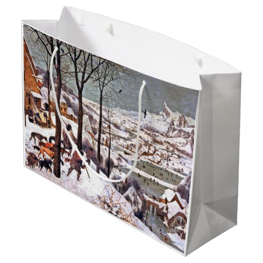 Jagers op de sneeuw, Pieter Bruegel en Ouderen Groot Cadeauzakje (Achterkant Gekanteld)