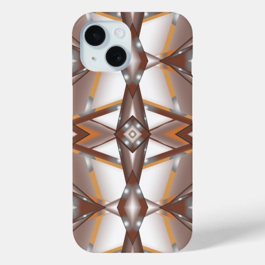 Jagged Edge Concentrische Aarde Tone Ombre Art Case-Mate iPhone Case (Achterkant)