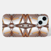 Jagged Edge Concentrische Aarde Tone Ombre Art Case-Mate iPhone Case (Achterkant (horizontaal))