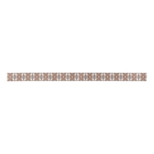 Jagged Edge Concentrische Aarde Tone Ombre Art Lint (Voorkant)