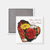 Jagged Edge Heart Bouquet Magneet (Voorkant / Achterkant)