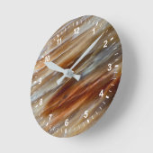 Jagged Petrified Wood Ronde Klok (Hoek)