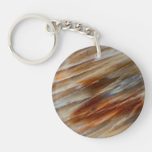 Jagged Petrified Wood Sleutelhanger (Voorkant)
