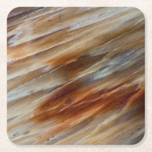 Jagged Petrified Wood Vierkante Kartonnen Onderzetter