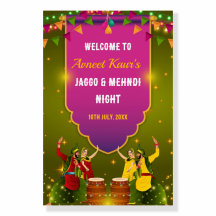 Jaggo & Mehndi Affiche de bienvenue, Jaggo Night B