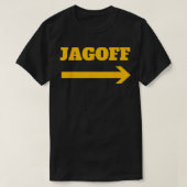Jagoff Funny Zwart en Goud Pittsburgh Slang T-shirt (Design voorkant)