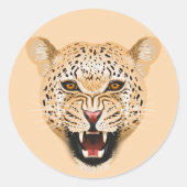 Jaguar. Afbeelding van wilde katten Ronde Sticker (Voorkant)