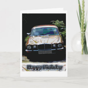 Jaguar auto verjaardag kaart