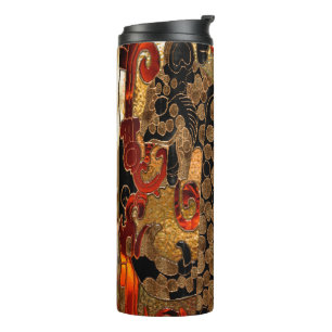 Jaguar AZTEC 3D Folie Rood & Goud Thermosbeker