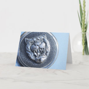 Jaguar badge greeting card kaart