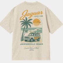 Jaguar Beach Club Jacksonville Florida Retro T-Shi