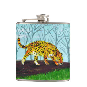Jaguar Big Cat Wild Animal Art Heupfles