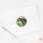 Jaguar Botanical Forest Oerwoud Ronde Sticker (Envelop)
