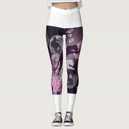 Jaguar cosmique Disco Leggings 🐆 ✨ (Devant)
