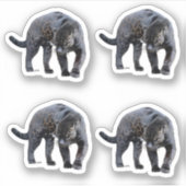 Jaguar Diablo 4 petits autocollants de contour (Devant)