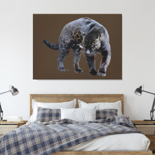 Jaguar Diablo bruin canvas print