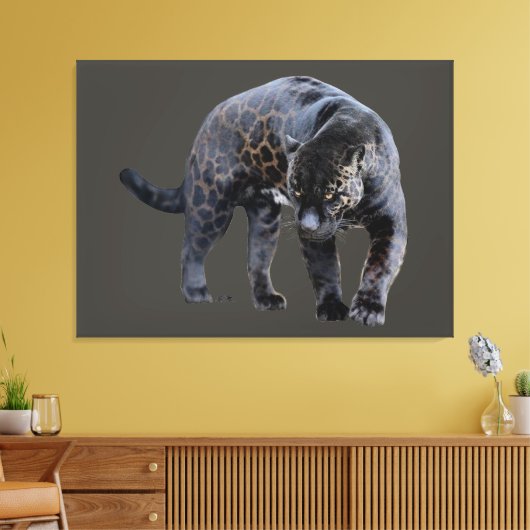 Jaguar Diablo grijs canvas print (Insitu (Woonkamer))
