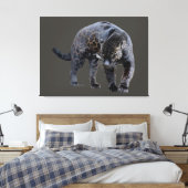 Jaguar Diablo grijs canvas print (Insitu (Slaapkamer))
