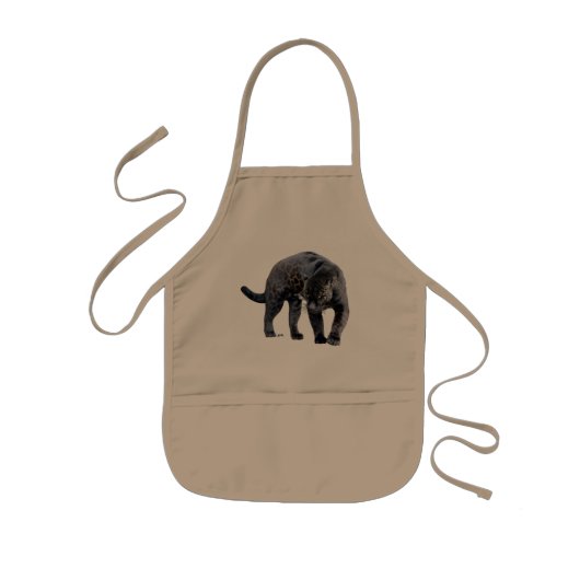 Jaguar Diablo kinder khaki chef apron Kinder Schort (Voorkant)