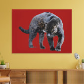 Jaguar Diablo rode canvas print (Insitu (Woonkamer))
