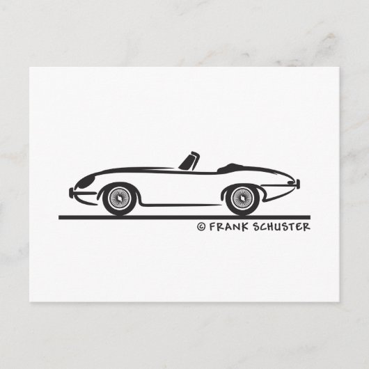 Jaguar E-Type Briefkaart (Voorkant)