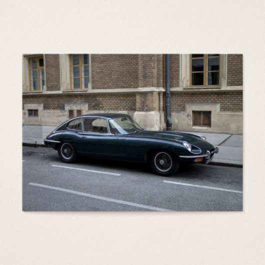 Jaguar E-Type harde top Visitekaartje (Voorkant)