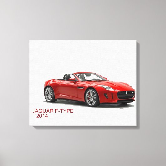 Jaguar F-TYPE 2014 Canvas Afdruk (Voorkant)