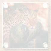 Jaguar Glazen Onderzetter (Achterkant)