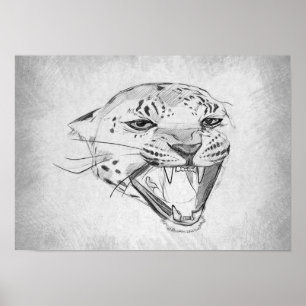 Jaguar - Grafisch Tekenen Poster