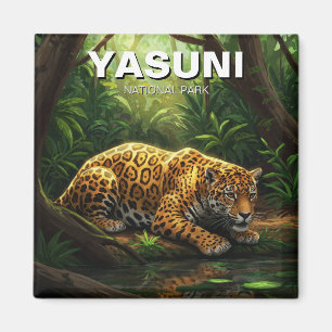 Jaguar in Yasuni Nationaal Park Ecuador Magneet