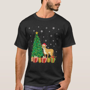 Jaguar kerstboom verlichting kerstmuts Jaguar kers T-shirt