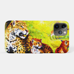 Jaguar Mam en Cubs die zich in Oerwoud verschuilen iPhone 11 Pro Hoesje