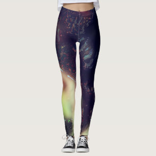 Jaguar met een donkerder effect en zachte kleurvlo leggings