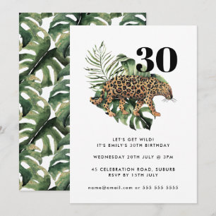Jaguar Oerwoud Animal Print Get Wild 30th Birthday Kaart
