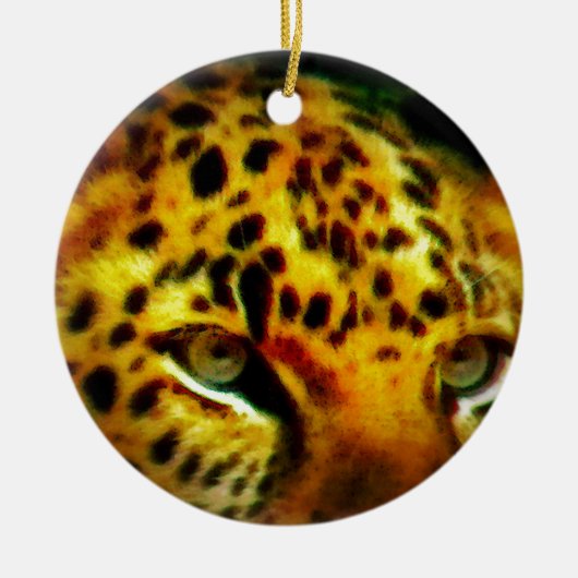 Jaguar ogen keramisch ornament (Voorkant)