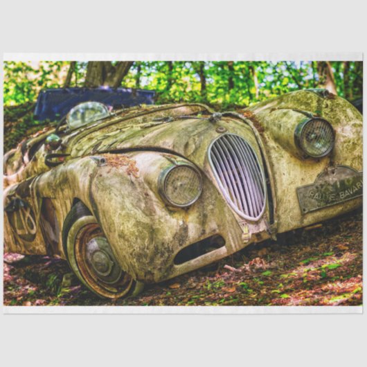 Jaguar Old Car  20x30 ontkoppeling Tissuepapier (Voorkant)