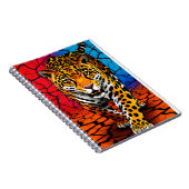 Jaguar op gebarsten aarde achtergrond notitieboek (Rechterzijde)