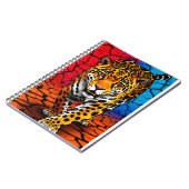 Jaguar op gebarsten aarde achtergrond notitieboek (Linkerzijde)
