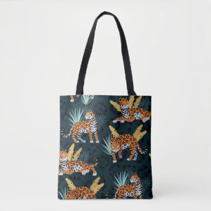 Jaguar Palms Naadloos  Patroon Draagtas