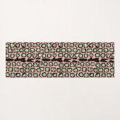 Jaguar Pattern in Melon op Pink Lemonade Yogamat (Achterkant (horizontaal))