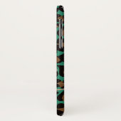 Jaguar Pattern Print Green Brown Personal Name Case-Mate iPhone Case (Achterkant/links)