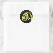 Jaguar Pop Art Ronde Sticker (Tas)